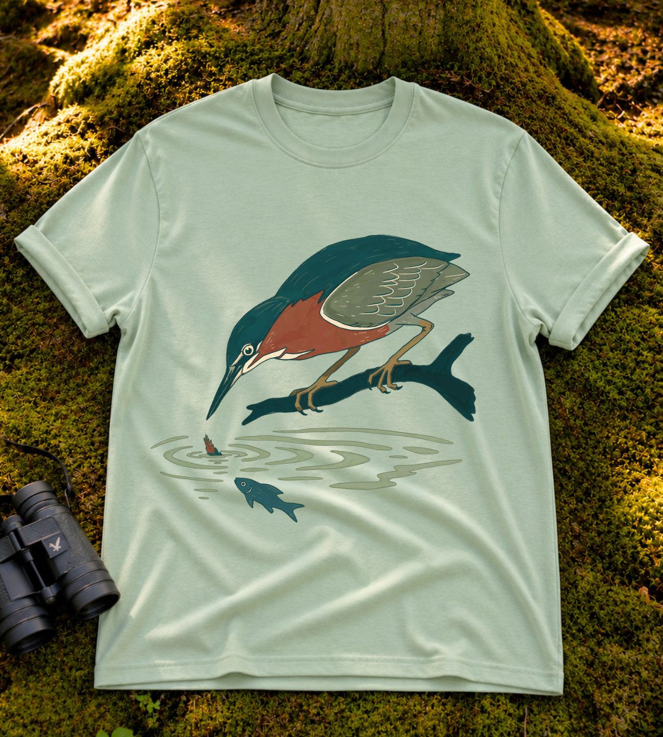 Green Heron T Shirt