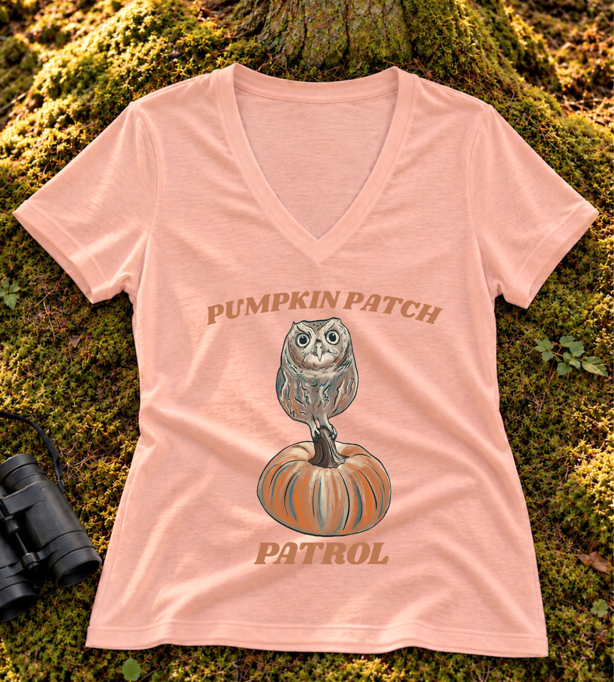 Pumpkin Patch Patrol Women’s V Neck