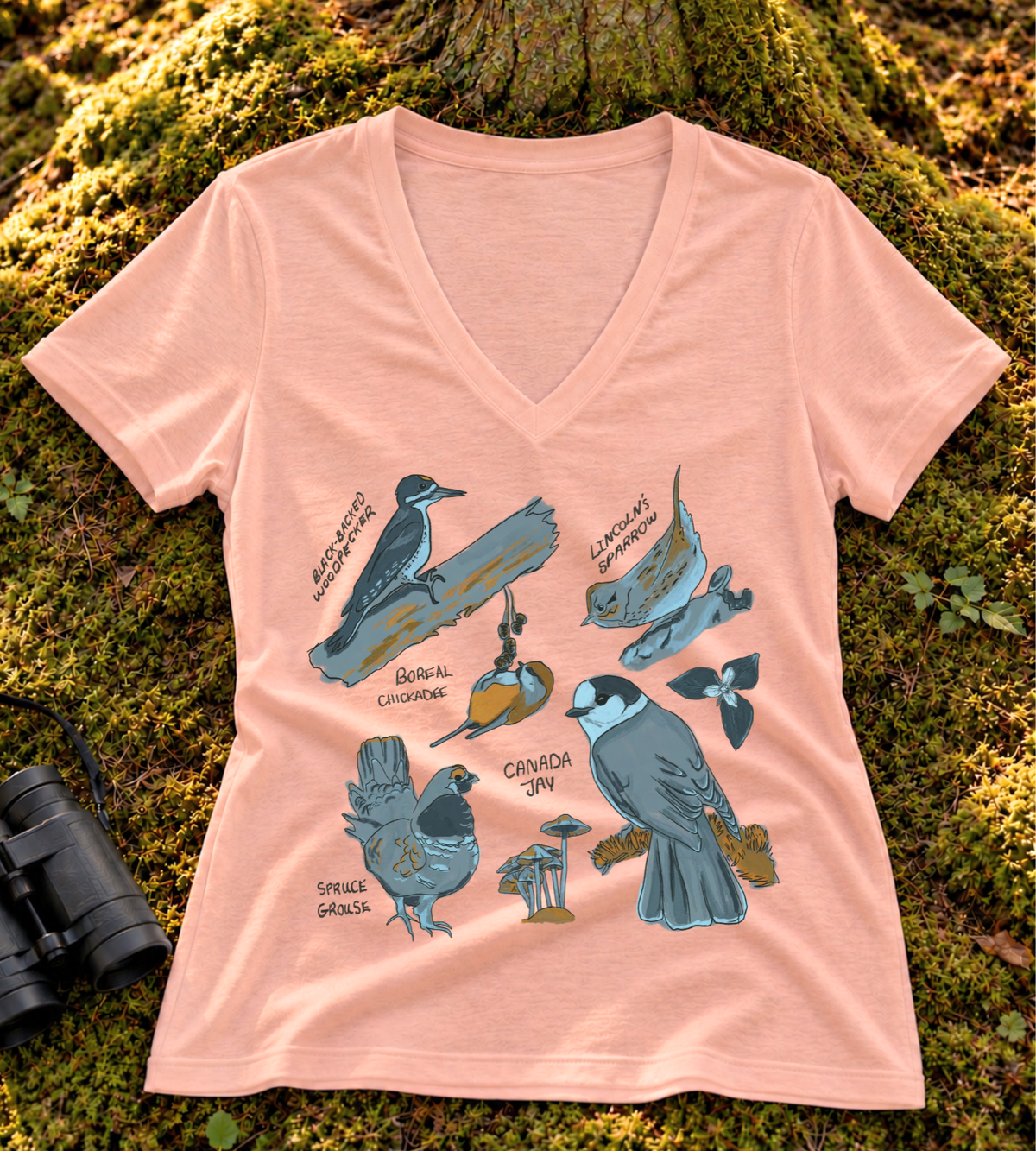 Boreal Birds Women’s V Neck