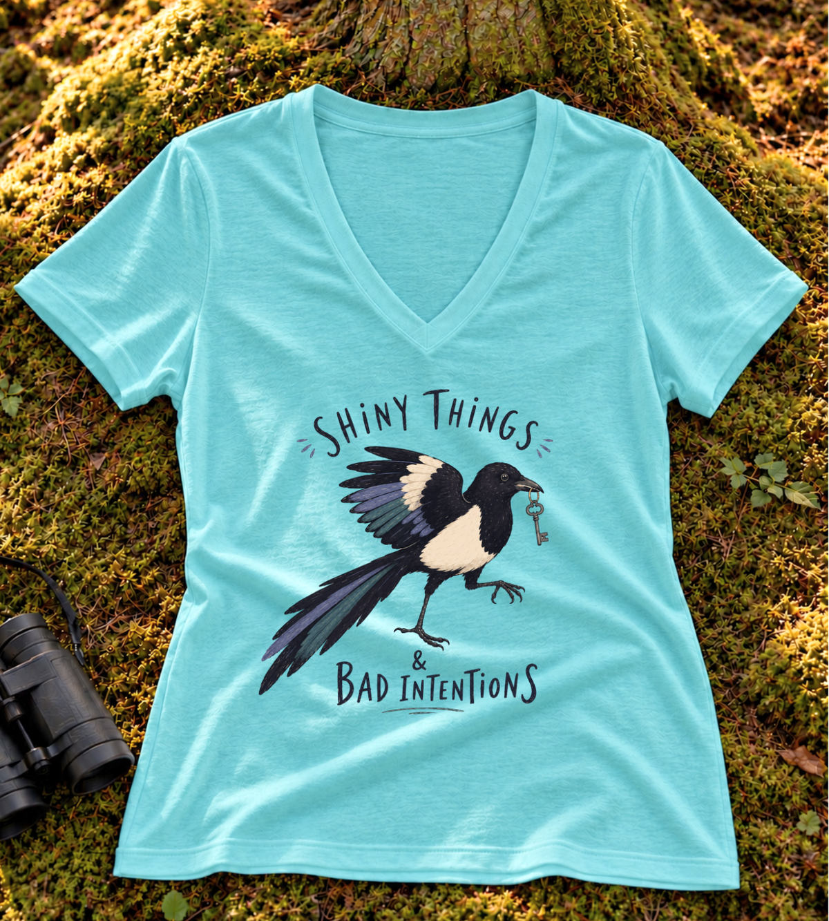 Shiny Things Magpie Women’s V Neck