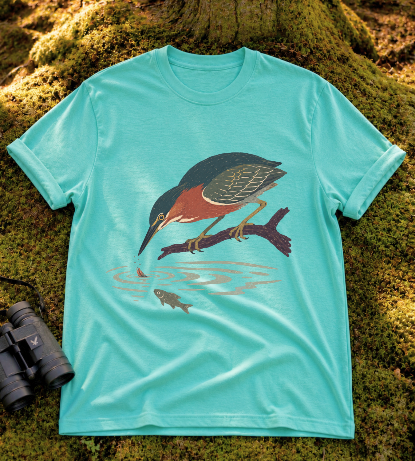 Green Heron T Shirt
