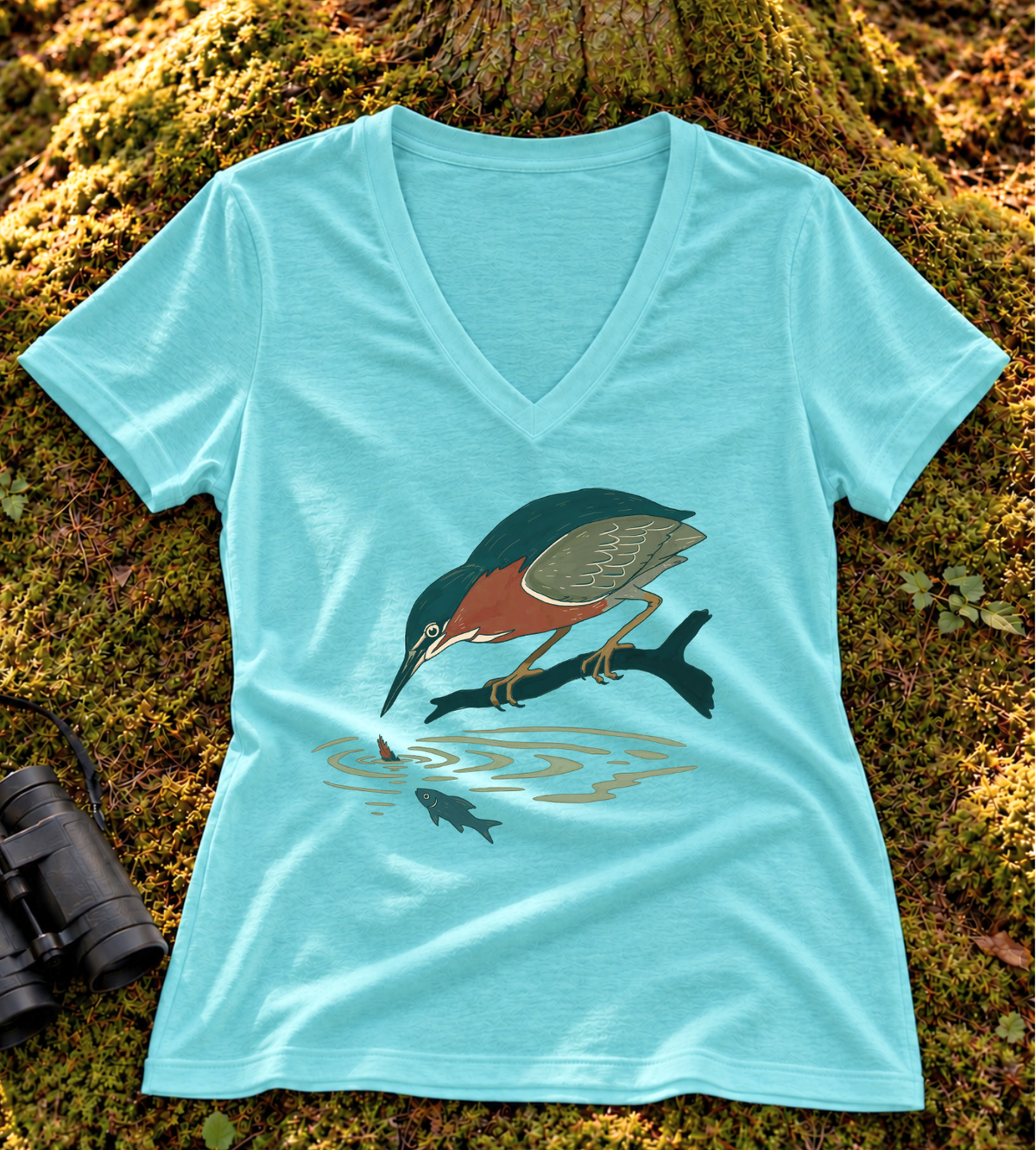 Green Heron Women’s V Neck