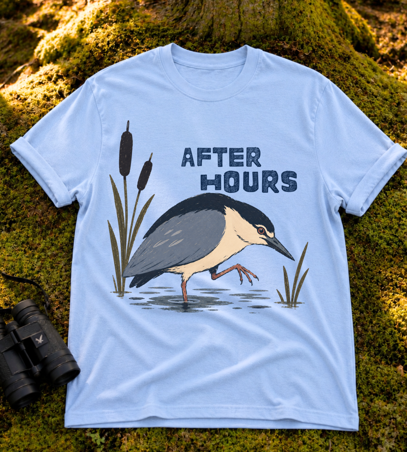 After Hours Night Heron T Shirt