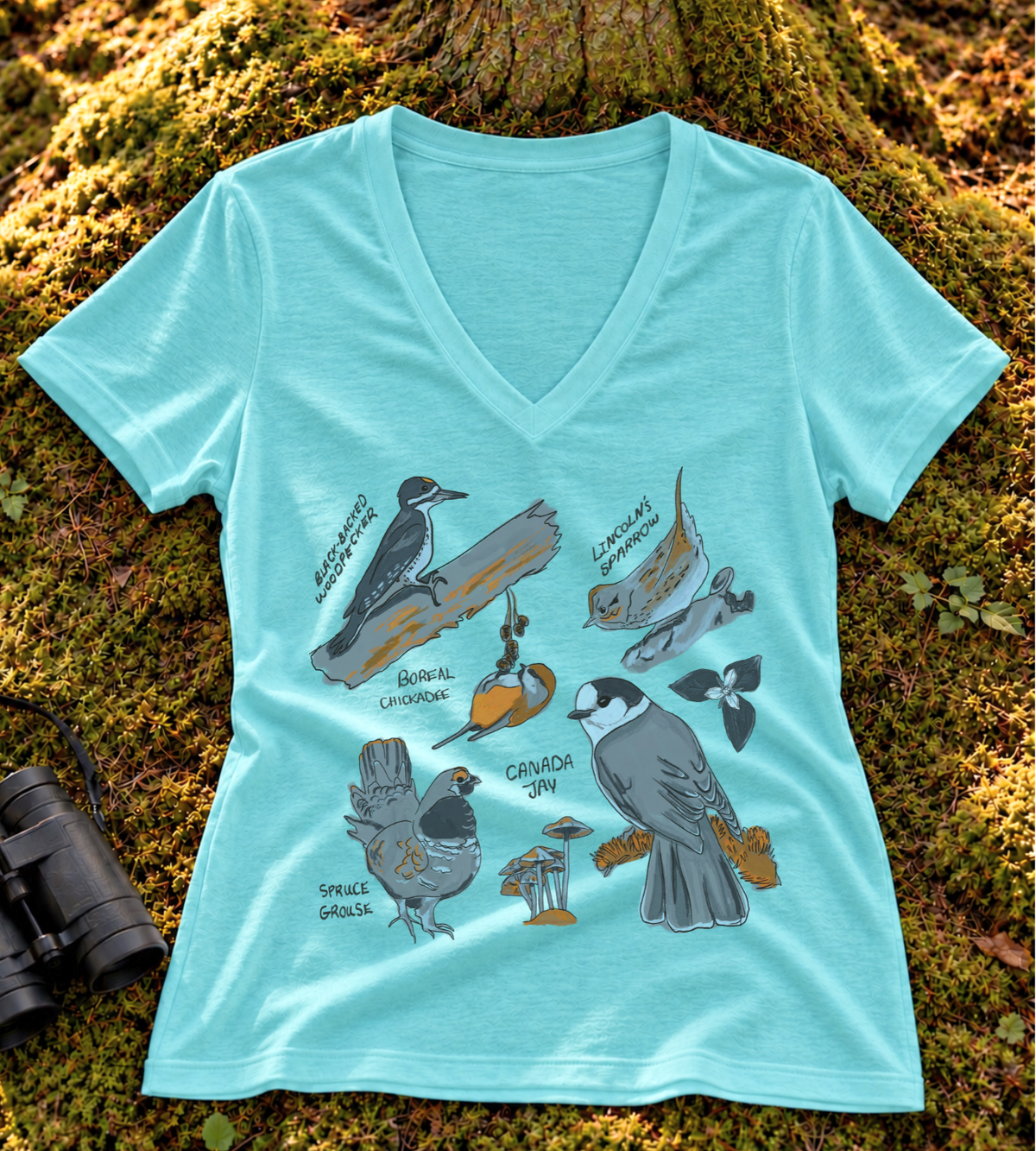 Boreal Birds Women’s V Neck