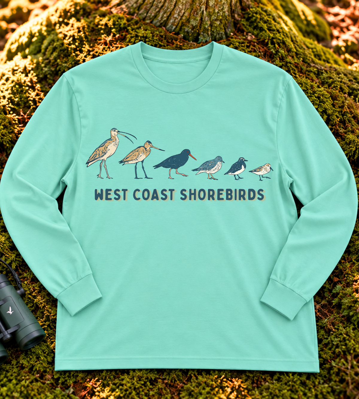 West Coast Shorebirds Long Sleeve Tee