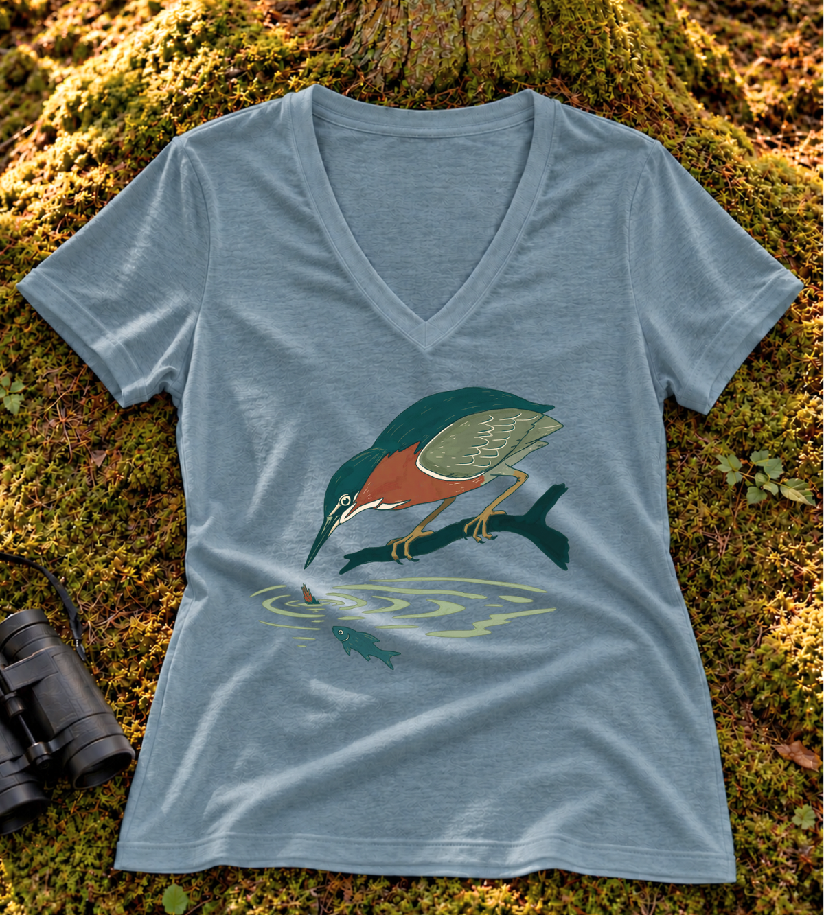 Green Heron Women’s V Neck