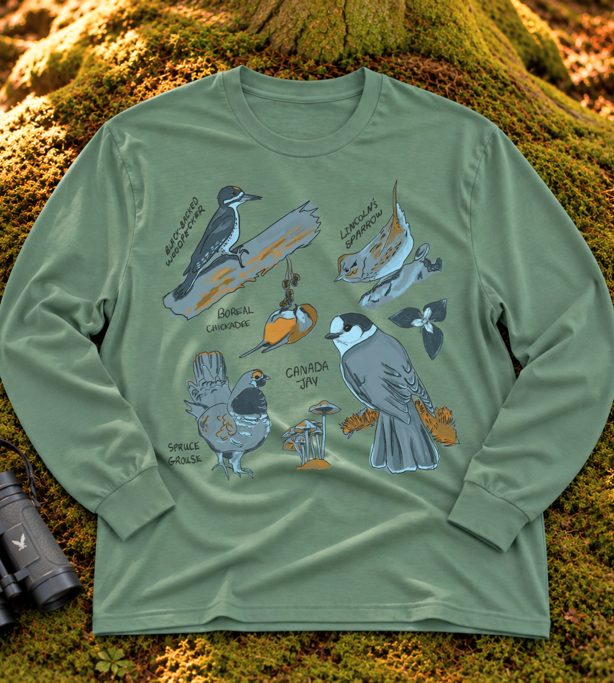 Boreal Birds Long Sleeve Tee