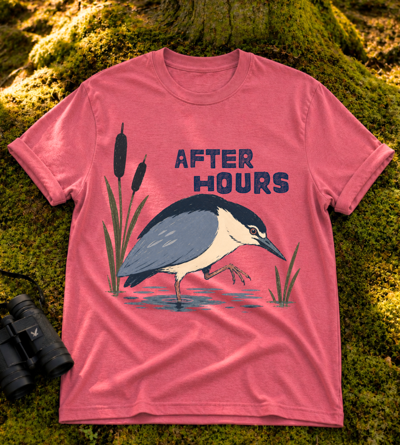 After Hours Night Heron T Shirt