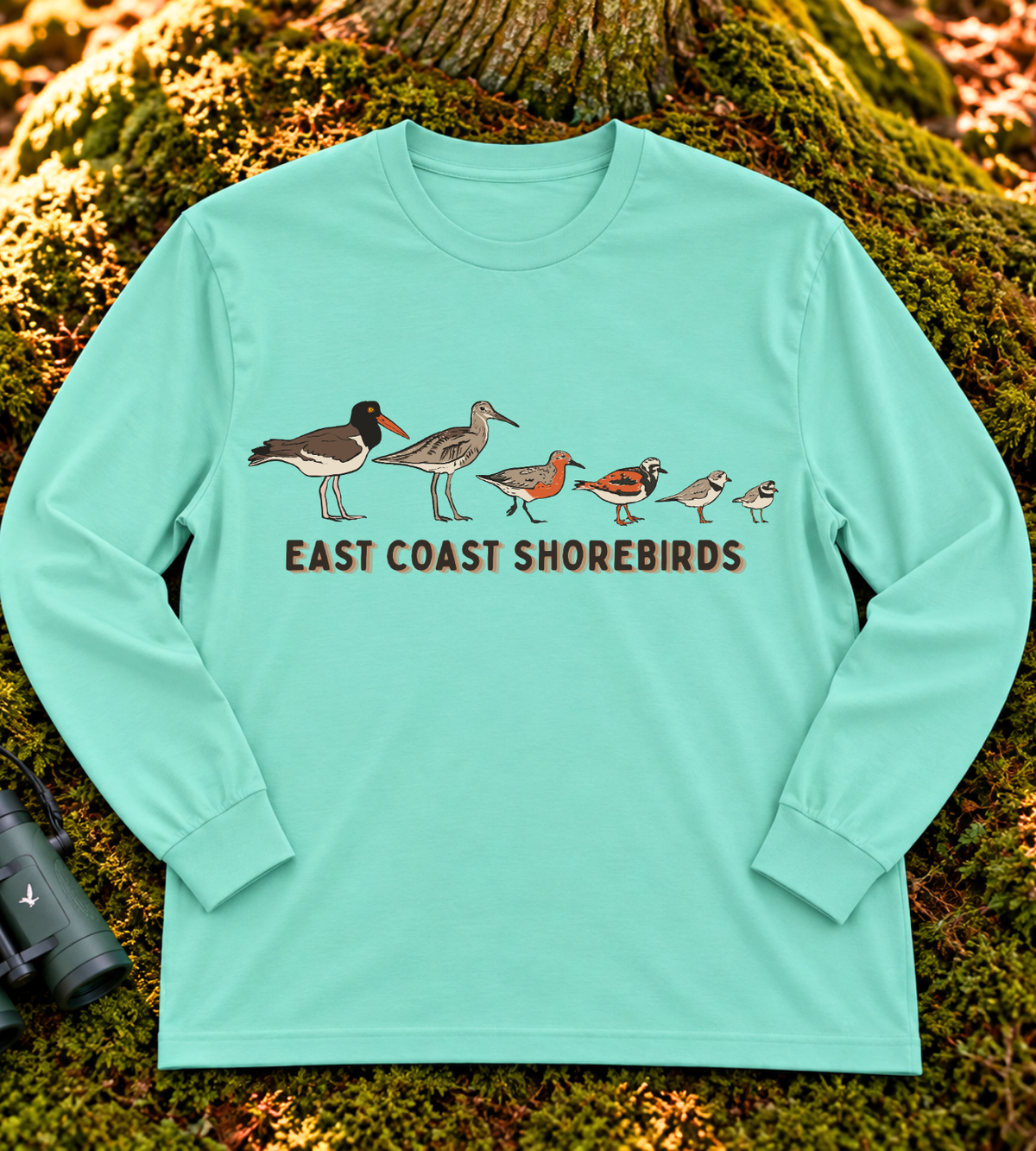 East Coast Shorebirds Long Sleeve Tee