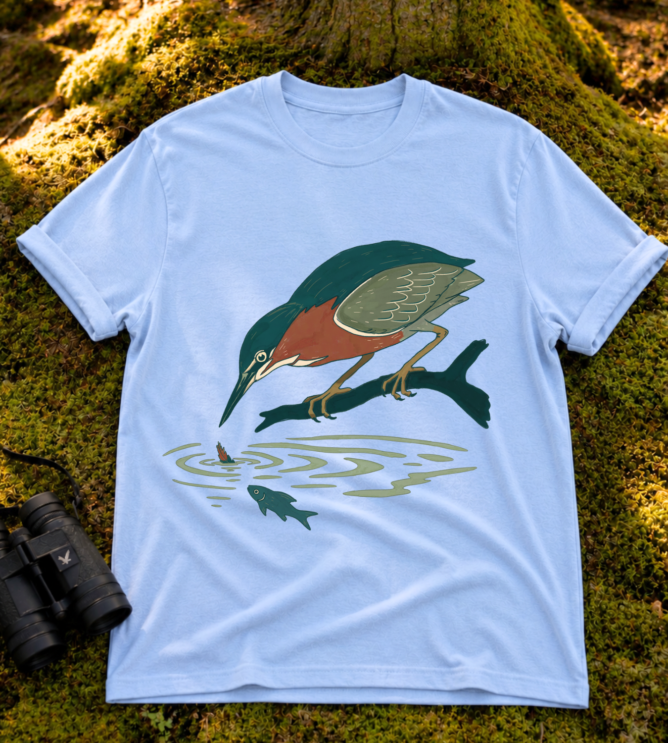 Green Heron T Shirt