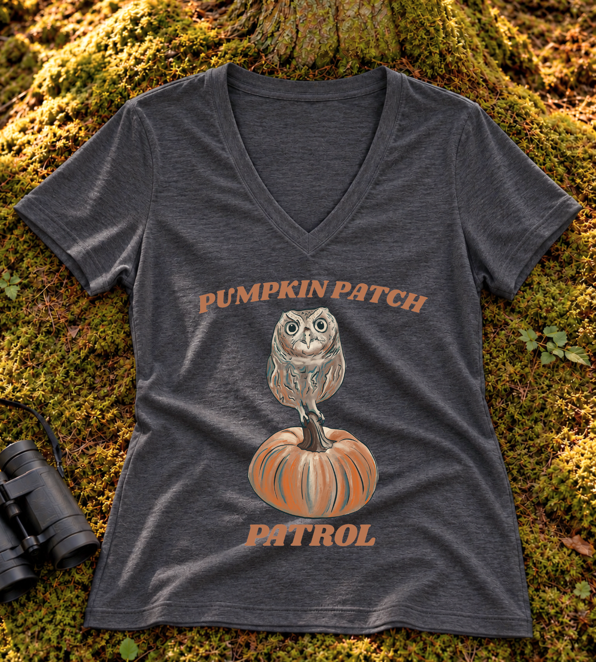 Pumpkin Patch Patrol Women’s V Neck