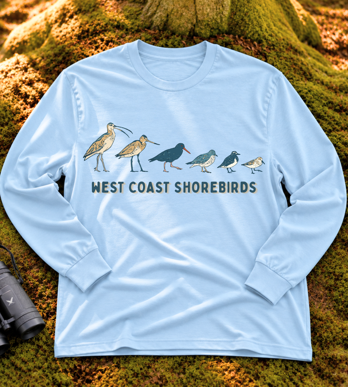 West Coast Shorebirds Long Sleeve Tee