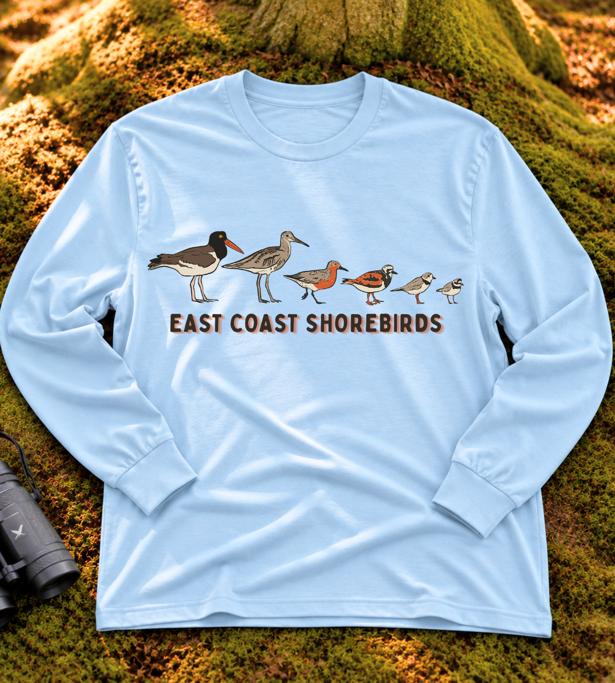 East Coast Shorebirds Long Sleeve Tee