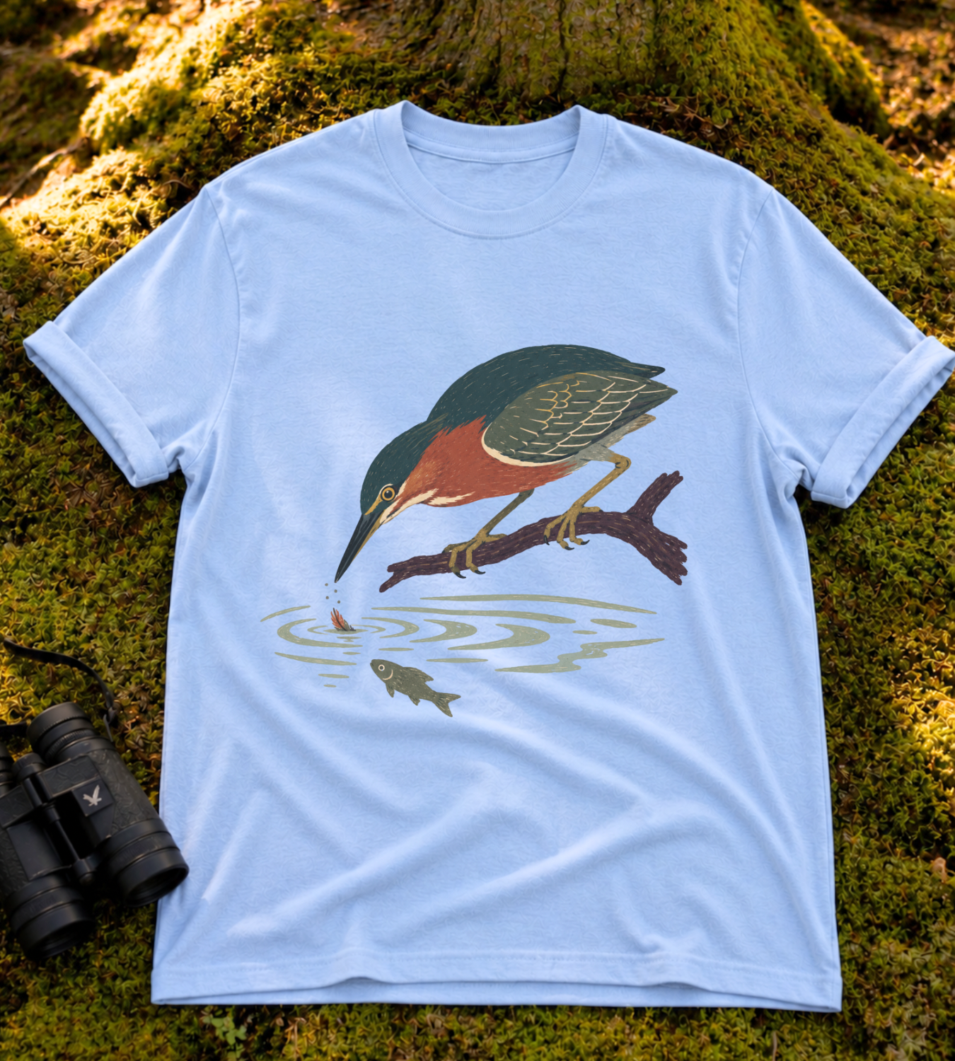 Green Heron T Shirt