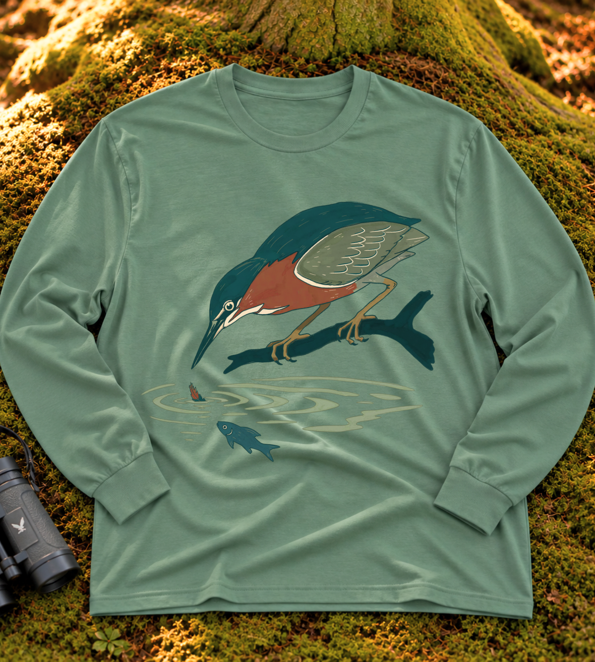 Green Heron Long Sleeve Tee