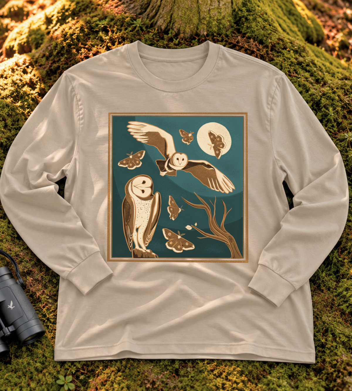 Spooky Barn Owl Long Sleeve Tee
