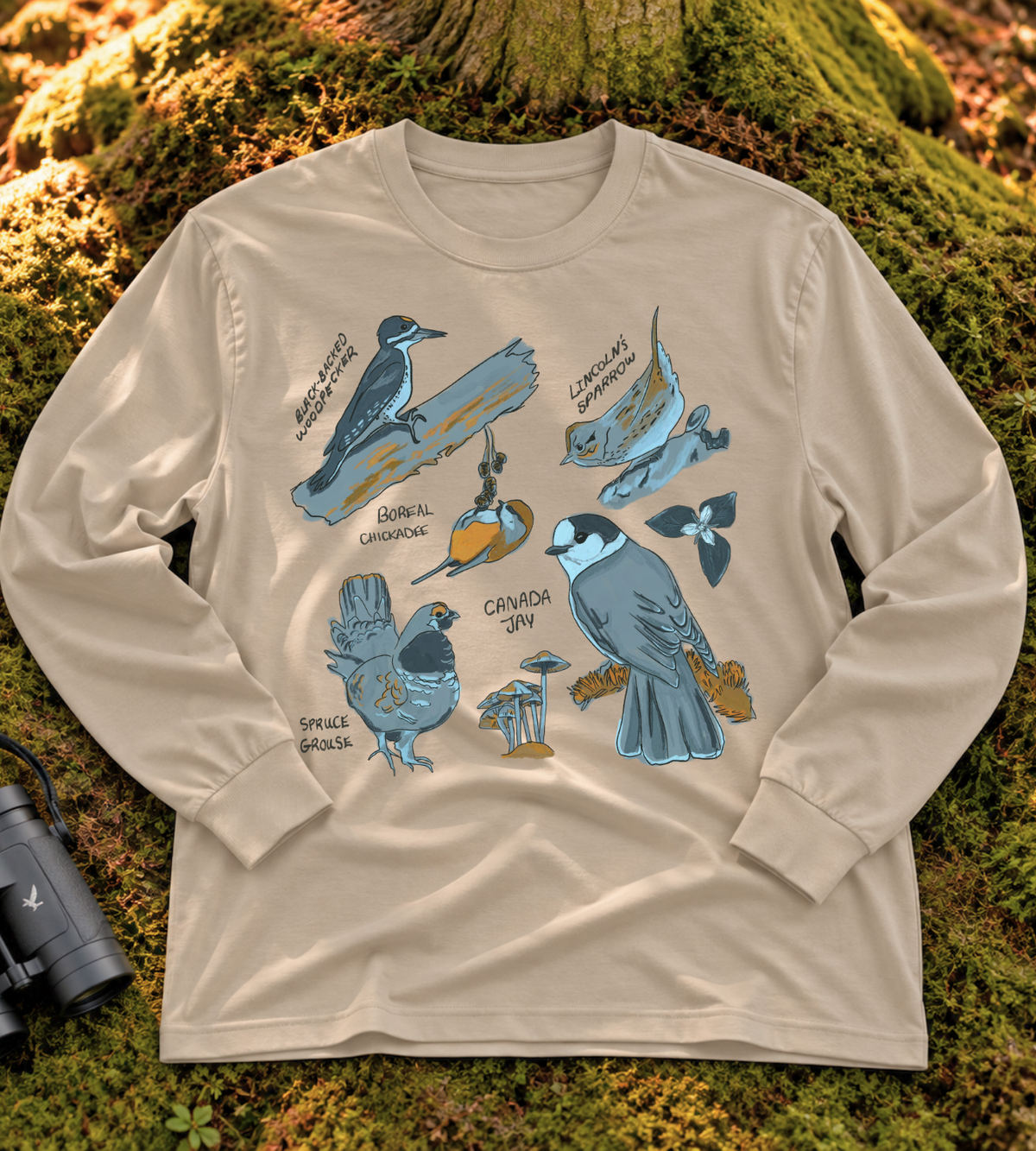 Boreal Birds Long Sleeve Tee